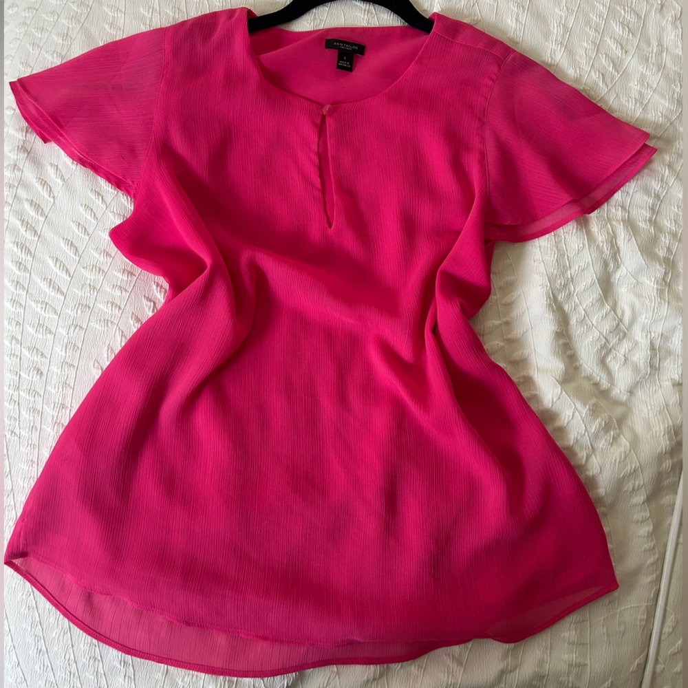 Ann Taylor Fuchsia Blouse